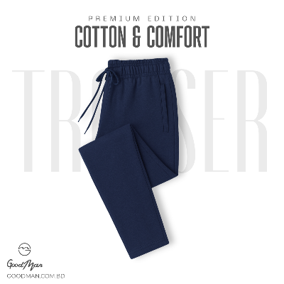 Picture of Premium Quality Navy Blue Color Cotton Trouser for Men.(Navy Blue,Int:36)