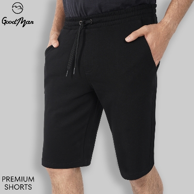 Picture of GoodMan Black Color Cotton Short Pant for Men.(Black,Int:32)