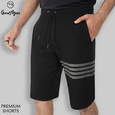 Picture of GoodMan Black Color Cotton Short Pant for Men.(Black,Int:32)