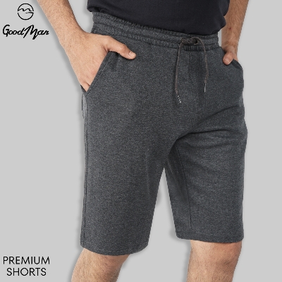 Picture of GoodMan Dark Gray Color Cotton Short Pant for Men.(Dark Grey,Int:28)
