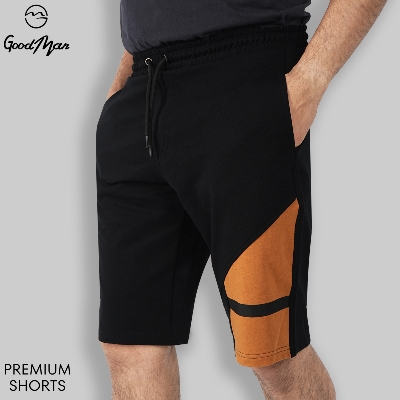 Picture of GoodMan Black Color Cotton Short Pant for Men.(Black,Int:34)
