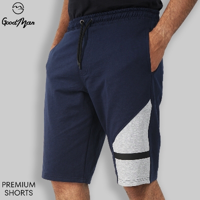 Picture of GoodMan Navy Blue Color Cotton Short Pant for Men.(Navy Blue,Int:34)