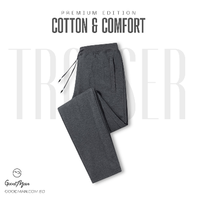 Picture of Premium Quality Dark Gray Color Cotton Trendy Trouser for Men.(Dark Grey,Int:30)