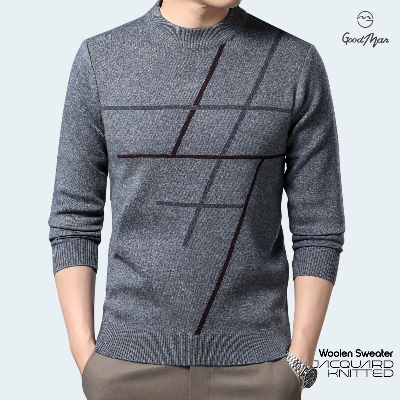 Picture of GoodMan Premium Quality Charcoal Color Full Sleeve Sweater for Men.(ASH,Int:XXL)