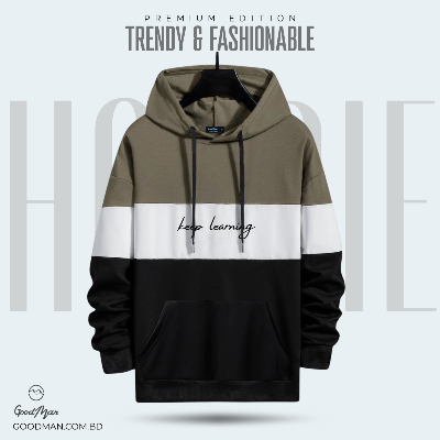 Picture of GoodMan Premium Quality Black Color Full Sleeve Hoodie Jacket for Men.(Black,Int:M)