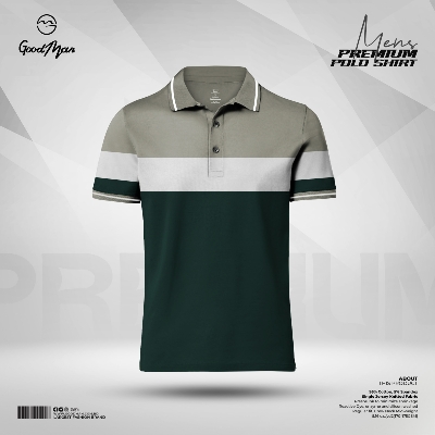 Picture of GoodMan Premium Quality Dark Green Color Cotton Short Sleeve Polo T Shirt for Men.(Sheoula,Int:M)