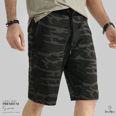Picture of Premium Quality Black Color Cotton Short Pant for Men.(Black,Int:32)