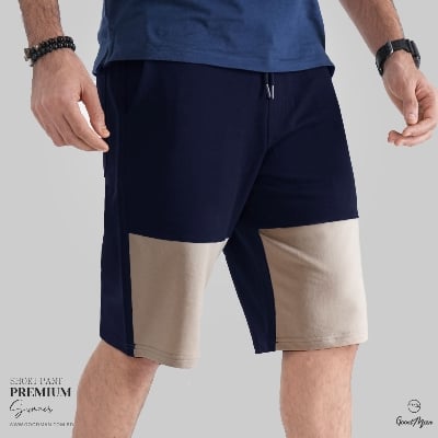 Picture of Premium Quality Navy Blue Color Cotton Short Pant for Men.(Navy Blue,Int:30)