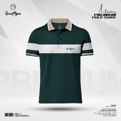 Picture of GoodMan Premium Quality Dark Green Color Cotton Short Sleeve Polo T Shirt for Men.(Green,Int:M)