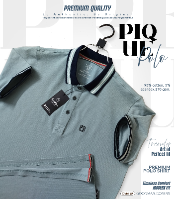 Picture of GoodMan Premium Quality Turquoise Color Cotton Short Sleeve Polo T Shirt for Men.(Turquoise,Int:M)