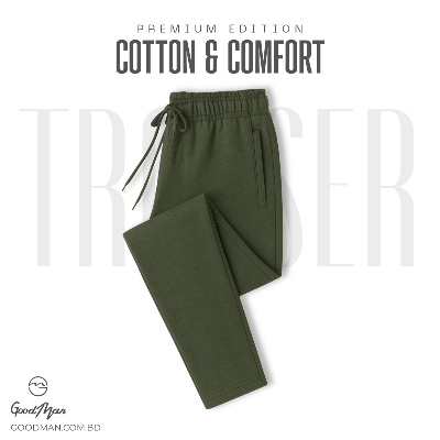 Picture of Premium Quality Olive Color Cotton Trouser for Men.(Olive,Int:28)