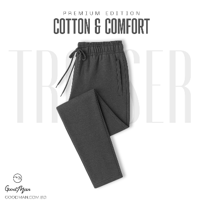 Picture of Premium Quality Ash Color Cotton Trouser for Men.(Dark Ash,Int:28)