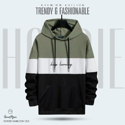 Picture of GoodMan Premium Quality Olive Color Full Sleeve Hoodie Jacket for Men.(Olive,Int:M)