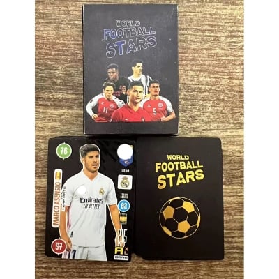 Picture of 54Pc World Football Stars Black Waterproof Plastic Cards - 54 Pieces Black   Card