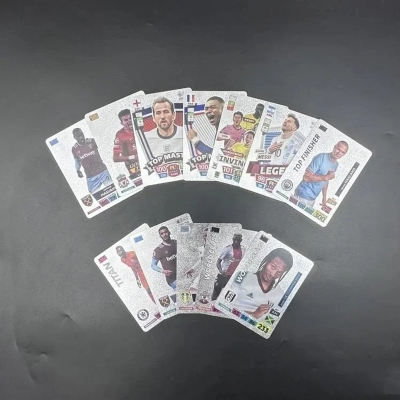 Picture of 54Pc World Football Stars Silver Waterproof Plastic Cards - 54 Pieces Silver   Card