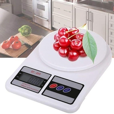 Picture of Digital Kitchen Weighing Machine 10kg | MNK SHOP (White)