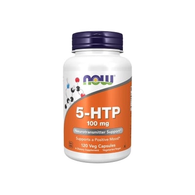 Picture of NOW 5-HTP (5-hydroxytryptophan) 100 mg - 120 Veg Capsules