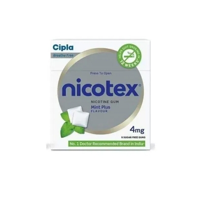Picture of Nicotex Chewing gum Mint Plus Flavour 4mg12s