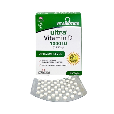 Picture of Vitabiotics Ultra Vitamin D Tablets 1000IU Optimum Level - 96 Tablets