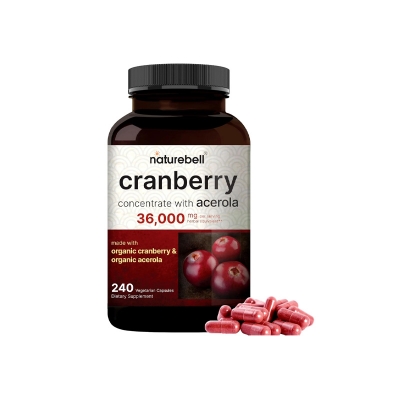 Picture of Naturebell Cranberry Pills 36,000mg with Acerola, 240 Veggie Capsules