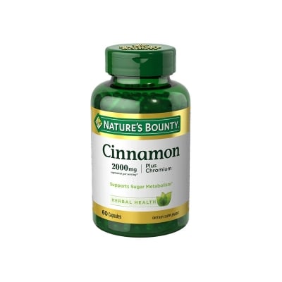 Picture of Nature's Bounty Cinnamon Plus Chromium Supports Sugar Metabolism- 60 Capsules