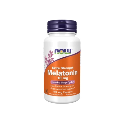 Picture of NOW Melatonin Extra Strength 10 mg - 100 Veg Capsules