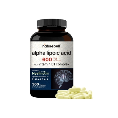 Picture of Naturebell Alpha Lipoic Acid 600mg B1 Complex- 300 Capsules