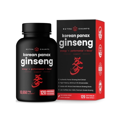 Picture of NutraChamps Korean Red Panax Ginseng -120 Capsules