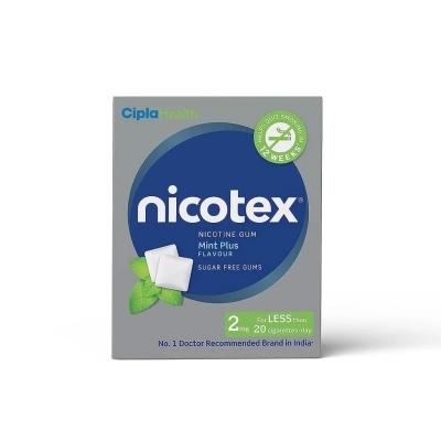 Picture of Nicotex Chewing Gum Mint Plus Flavour 2mg 12s
