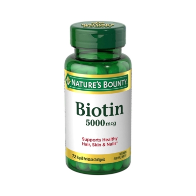Picture of Nature's Bounty Biotin 5000mcg -150 Capsules Supports Healthy Hair Skin Nails