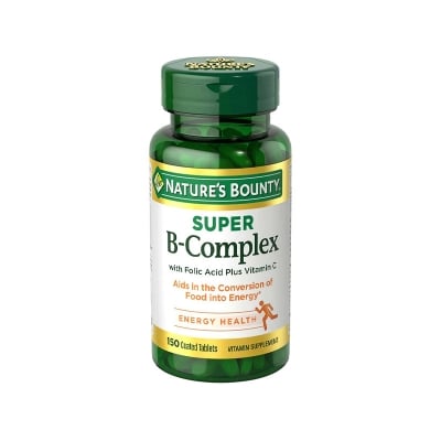 Picture of Nature's Bounty Super B-Complex With Folic Acid Plus Vitamin C - 150 Tablets