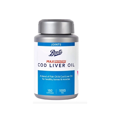 Picture of Boots Max Strength Cod Liver Oil 1000mg- 180 Capsules