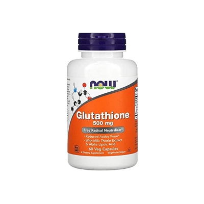 Picture of NOW Glutathione 500 mg With Milk Thistle Extract - 60 Veg Capsules