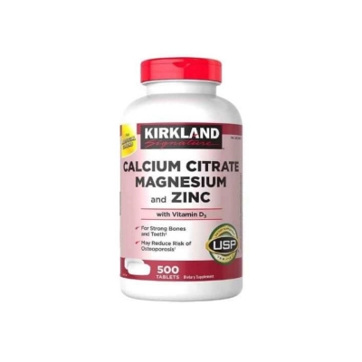 Picture of Kirkland Signature Calcium Citrate Magnesium and Zinc- 500 Tablets