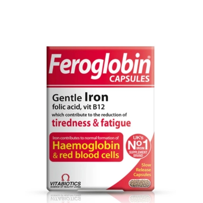 Picture of Feroglobin Capsules Gentle Iron, Folic Acid, Vit B12 