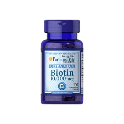 Picture of Puritan's Pride Biotin 10000mcg - 100 Capsules