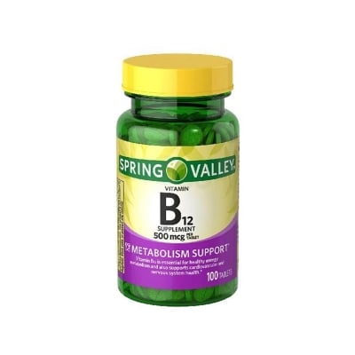 Picture of Spring Valley Vitamin B12 Metabolism Support 500mg - 100 Tablets