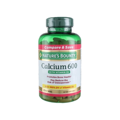 Picture of Nature's Bounty Calcium 600 + Vitamin D3 Tablets 600 Mg- 250 Tablets