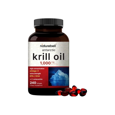 Picture of NatureBell Antarctic Krill Oil 1000mg Supplement- 240 Softgels