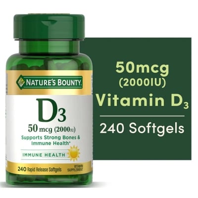 Picture of Nature's Bounty Vitamin D3  Supports Immune and Bone Health 50mcg -240 Count