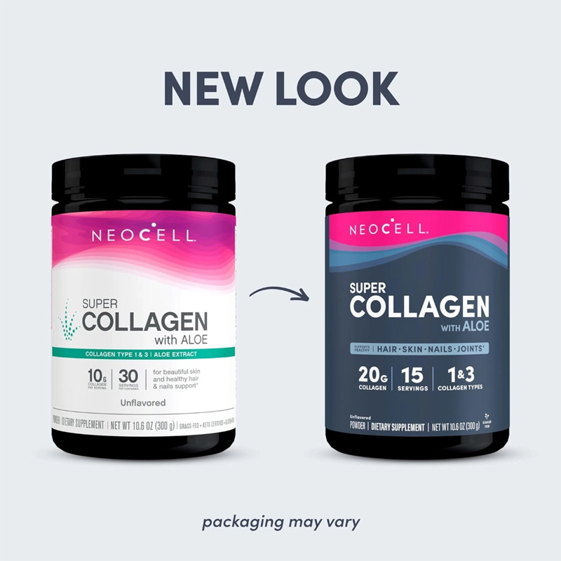 Picture of Neocell Super Collagen with Aloe Supports Healthy Hair, Skin and Nails-300 gm