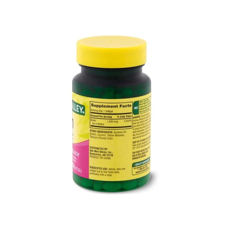 Picture of Spring Valley Biotin 1000mcg - 150 Capsules