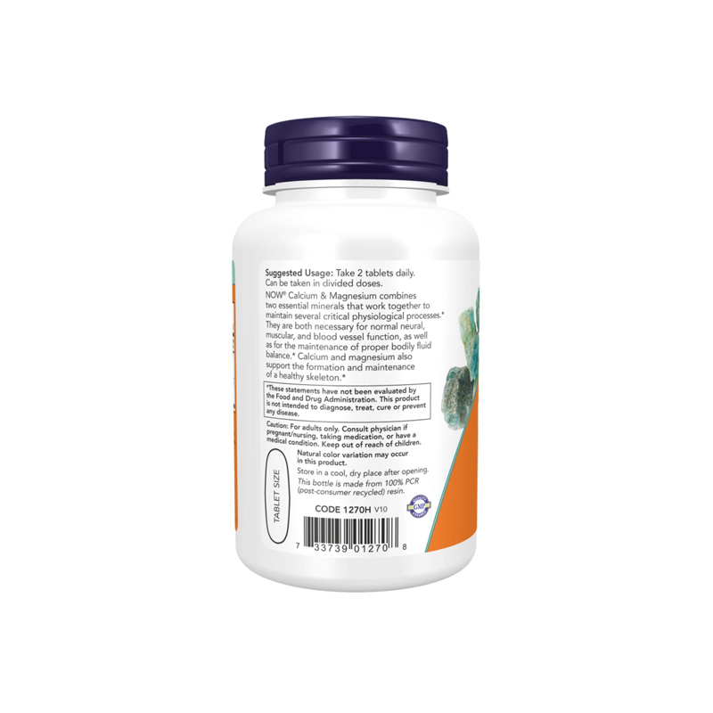 Picture of NOW Calcium & Magnesium - 100 Tablets