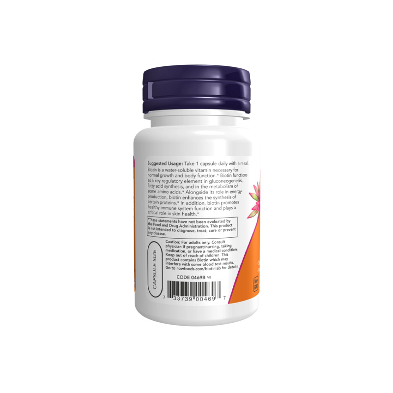 Picture of NOW Biotin 1000 mcg - 100 Capsules