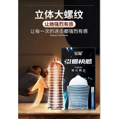 Picture of Yommee Explosive Pleasure Thread Creep Condom (10 pcs) 