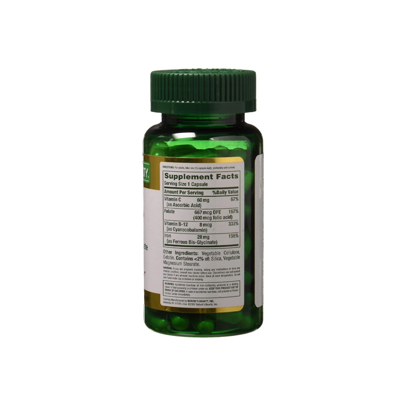 Picture of Nature's Bounty Gentle Iron 28mg - 90 Capsules