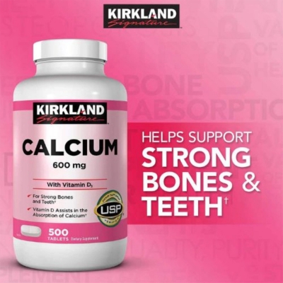 Picture of Kirkland Signature Calcium 600 mg with Vitamin D3- 500 Tablets