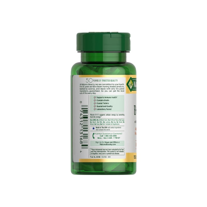Picture of Nature's Bounty Super B-Complex With Folic Acid Plus Vitamin C - 150 Tablets