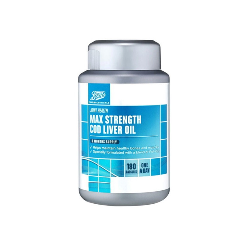 Picture of Boots Max Strength Cod Liver Oil 1000mg- 180 Capsules