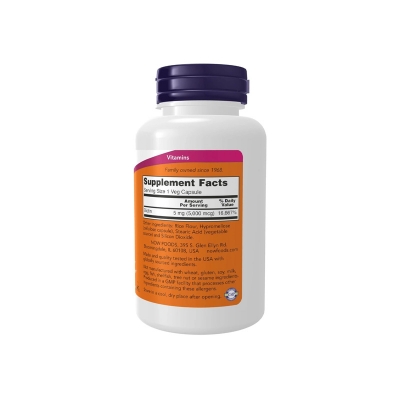 Picture of Now Biotin 5000 Mcg Amino Acid Metabolism - 120 Veg Capsules